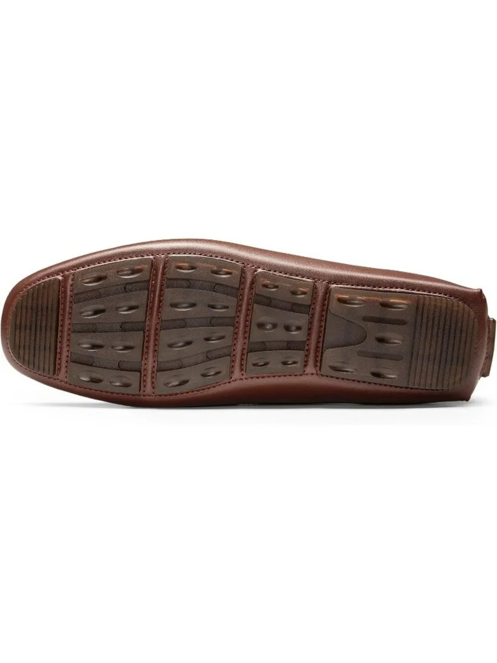 Men's Brown Faux Leather Loafers Slip On Flexible and Comfort Moccasins Shoes